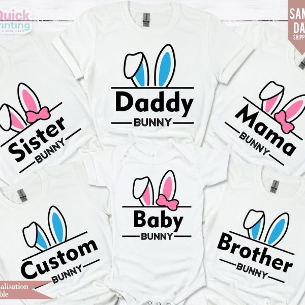 Happy Easter Custom Shirt, Easter Matching Shirt, Easter Bunny Shirt, Easter Family Shirt, Family Easter Outfit, Bunny Family Shirts 2025