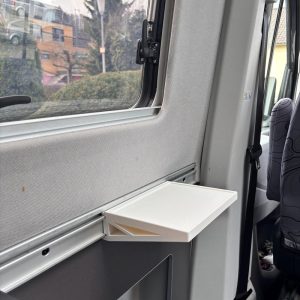 Mini table VW Grand California 600/680 – Camper back seat storage table | 3D-printed travel table without drilling | Vanlife camping accessories