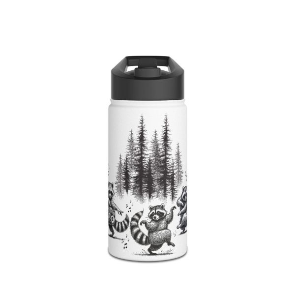 Playful Raccoon Stainless Steel Water Bottle | Fun Outdoor Gift, Summer Hydration, Camping Accessories, Eco-Friendly Travel