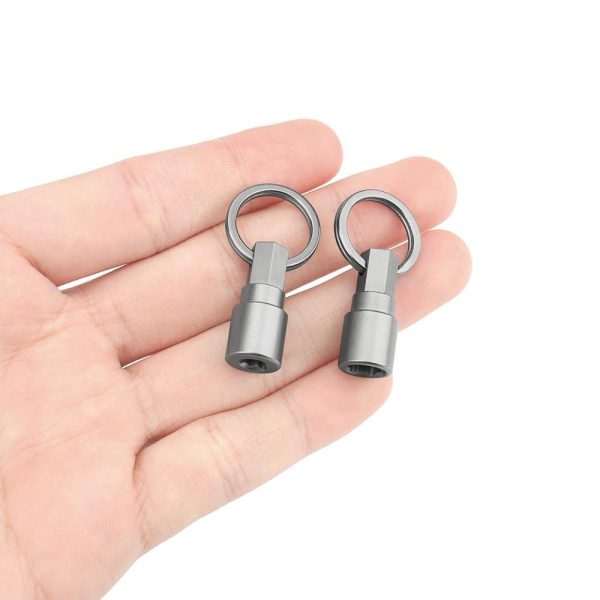 Mini Titanium Screwdriver Pendant – EDC Magnetic Bit Tool, Portable Pocket Tool, Outdoor Camping Gear, Titanium Alloy Accessory