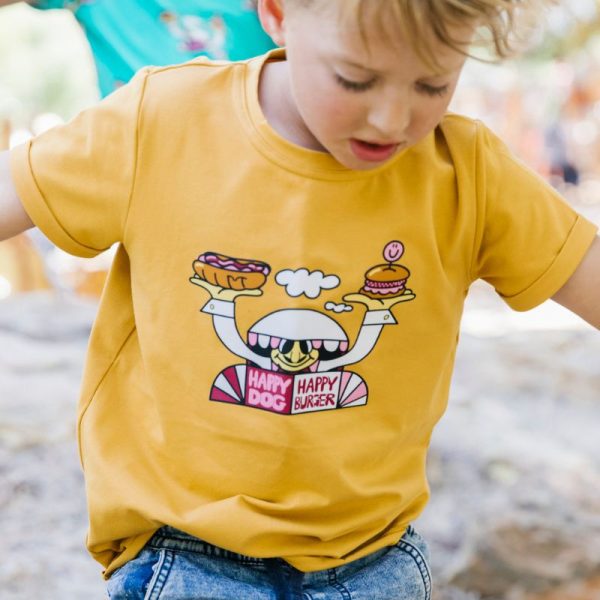 Jelly Alligator Kids So Hungry Logo T-Shirt – Gold