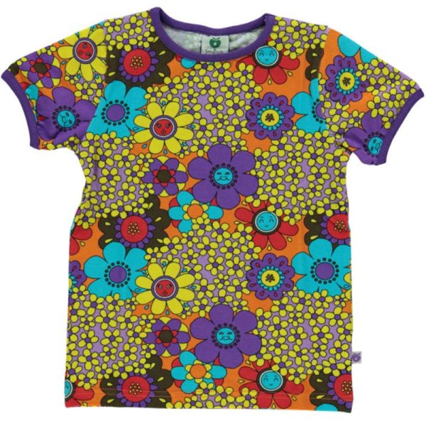 Smafolk Flowers T-Shirt – Orange/Purple