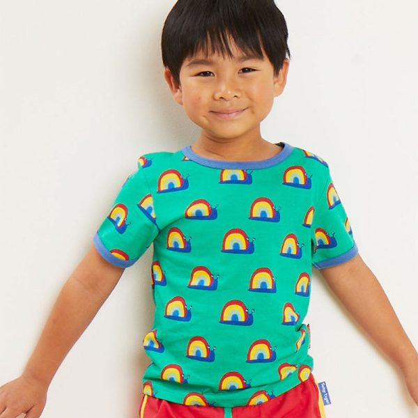 Toby Tiger Rainbow Snail T-shirt